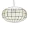 Hello Honey® 16" White Capiz Seashell & Black Oblong Ceiling Light